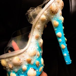 PLEASER Sky mermaid heels